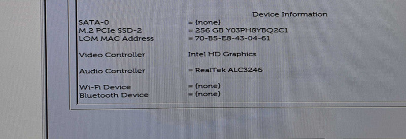 Dell OptiPlex 3080 Micro | i5-10500T @ 2.30GHz 6C, 16GB DDR4, 256GB NVMe