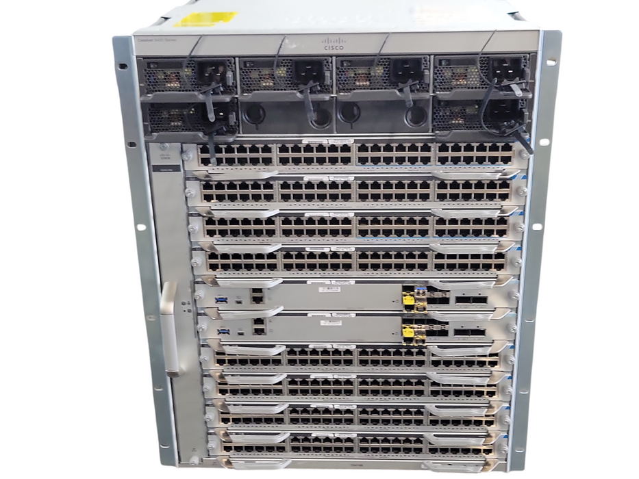 Cisco C9410R Catalyst 9400 Series Switch w/ Modules and 6x PSUs, See detail