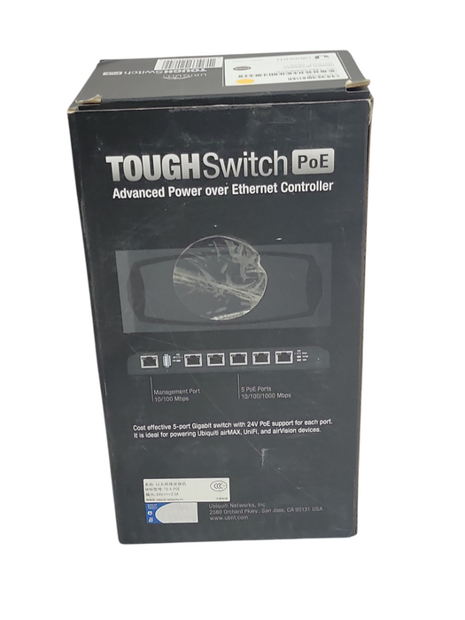 Ubiquiti ToughSwitch 5 port (TS-5-POE) with power adapter