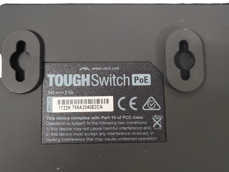 Ubiquiti ToughSwitch 5 port (TS-5-POE) with power adapter