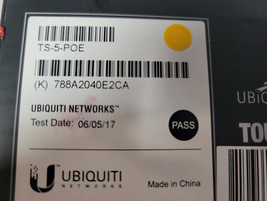 Ubiquiti ToughSwitch 5 port (TS-5-POE) with power adapter