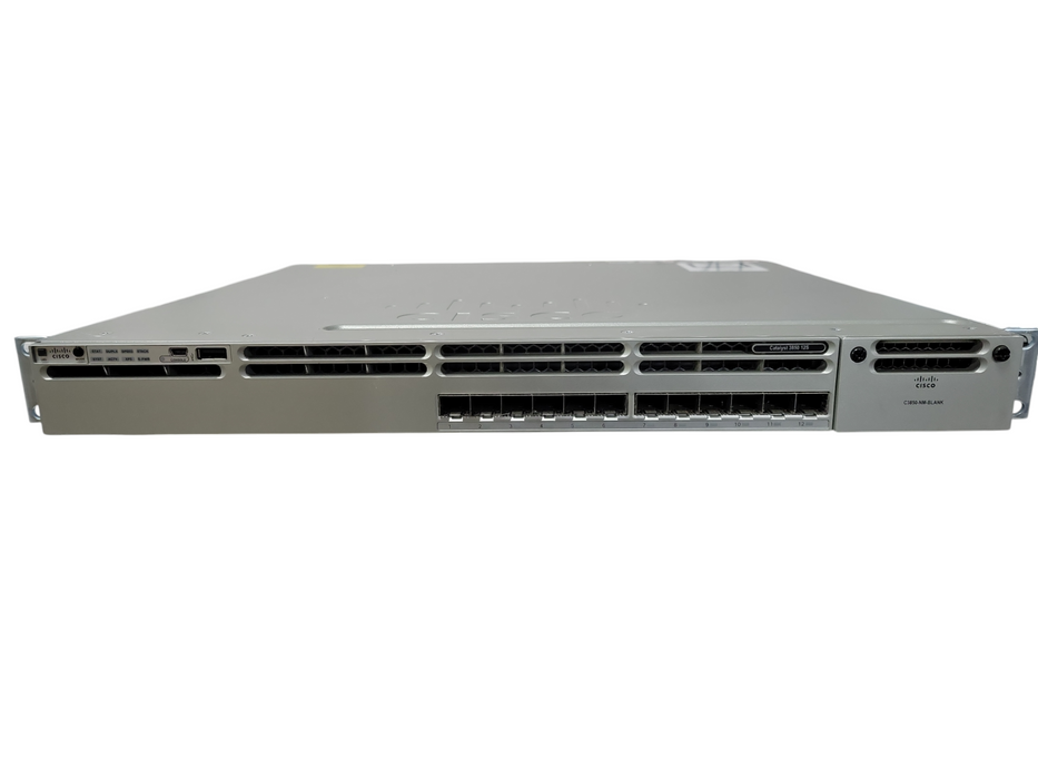 Cisco WS-C3850-12S-E V02 | 12-Port SFP Ethernet Network Switch | 2x PSU