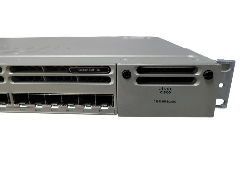 Cisco WS-C3850-12S-E V02 | 12-Port SFP Ethernet Network Switch | 2x PSU