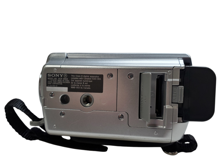 Sony DCR-SR68 Silver Digital Video Camera Recorder w/ Battery