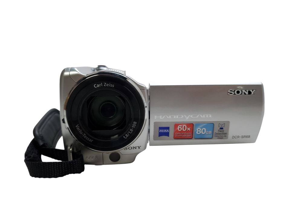 Sony DCR-SR68 Silver Digital Video Camera Recorder w/ Battery