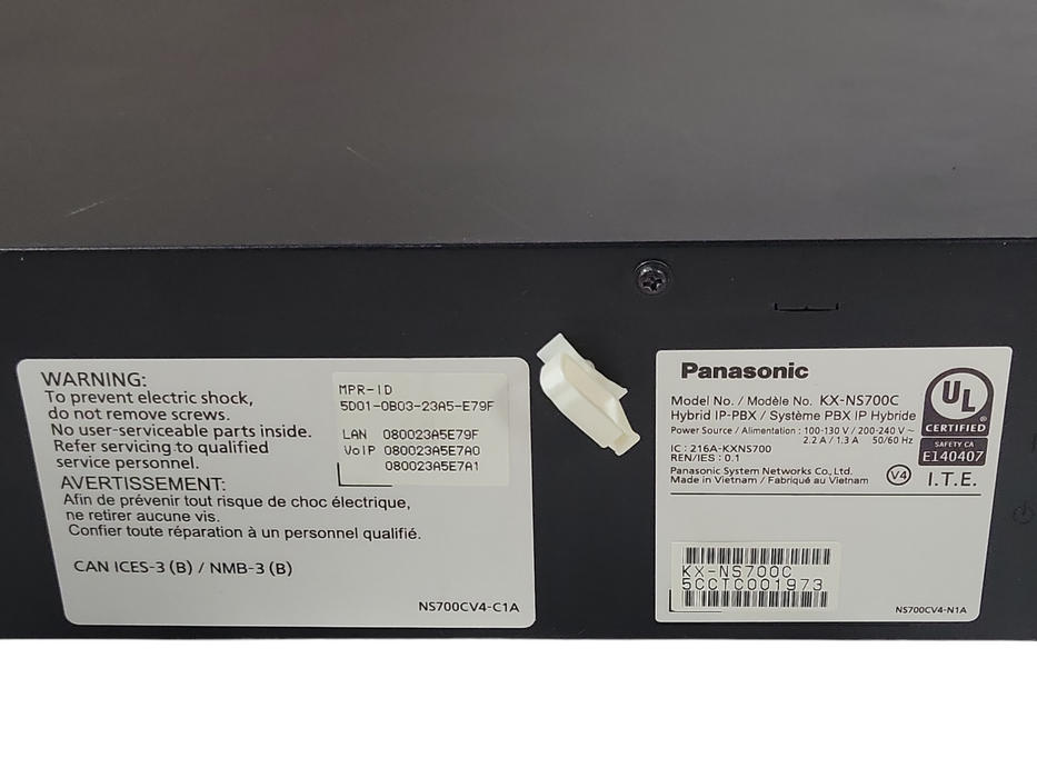 Panasonic KX-NS700C w/ 1x LCOT6, 1x PRI23, and 2x DLC16, READ