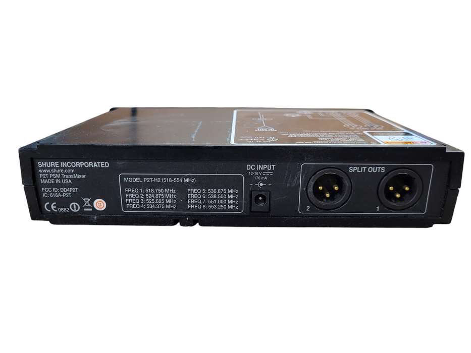 Shure P2T-H2 PSM200 TransMixer 518-554MHz No AC