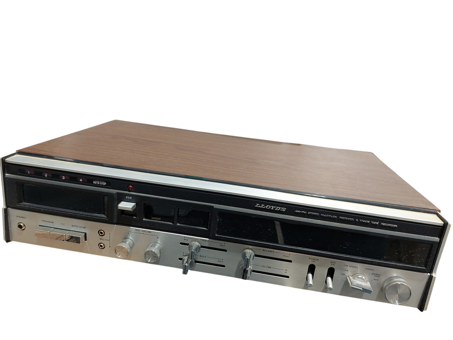 LLOYD'S am/fm Stereo Multiplex Receiver & 8-Track Tape Recorder Model: D614-07D