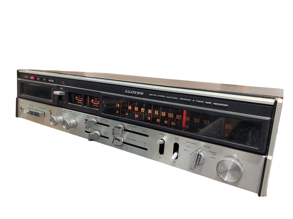 LLOYD'S am/fm Stereo Multiplex Receiver & 8-Track Tape Recorder Model: D614-07D