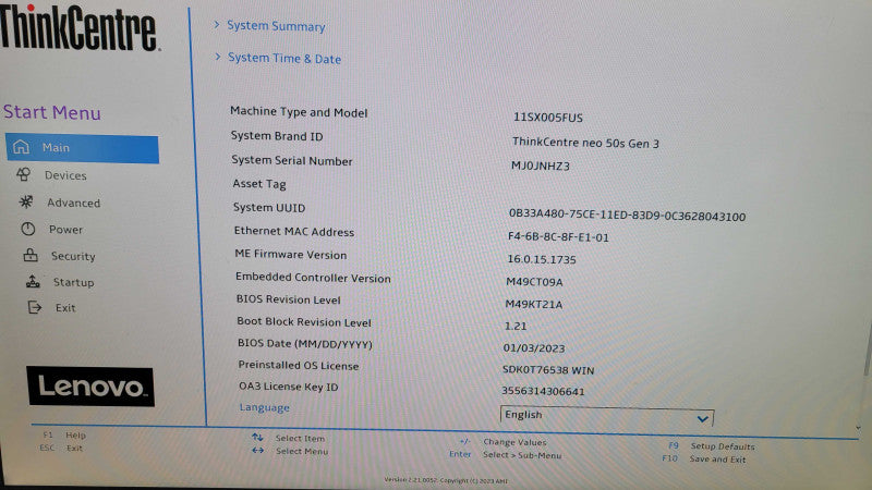 Lenovo ThinkCentre neo 50s Gen 3 - Core i5-12400 | 16GB RAM | 512GB NVMe %