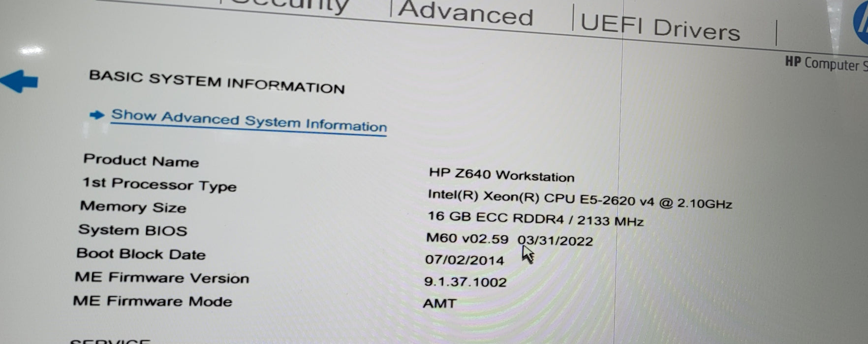 HP Z640 Workstation Xeon E5-2620 V4 CPU |16GB DDR4 | No HDD|925W |READ