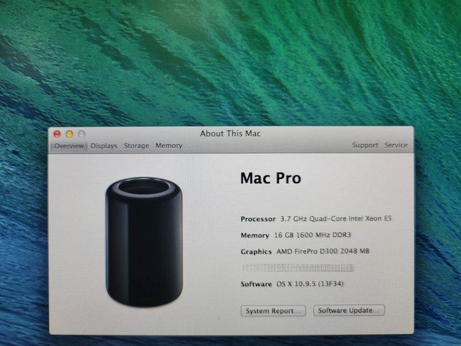 Apple Mac Pro A1481 3.2GHz Quad-Core Xeon E5 16GB RAM 256GB SSD FirePro D300