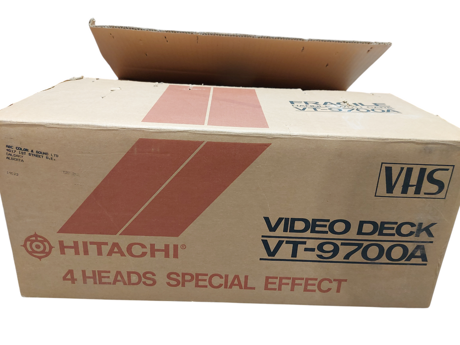 Hitachi VT-9700A Top Loader VCR Video Cassette Tape Deck in box