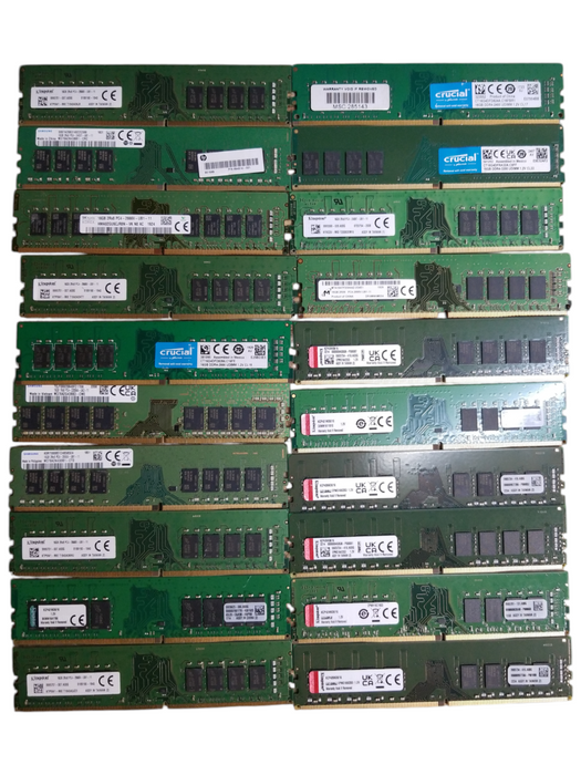 Lot of 50x, Assorted 16GB DDR4 Desktop RAM