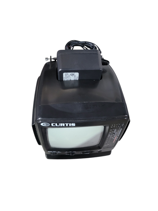 Curtis RT068K 5” Portable B&W TV AM/FM Radio Retro Compact Travel Television