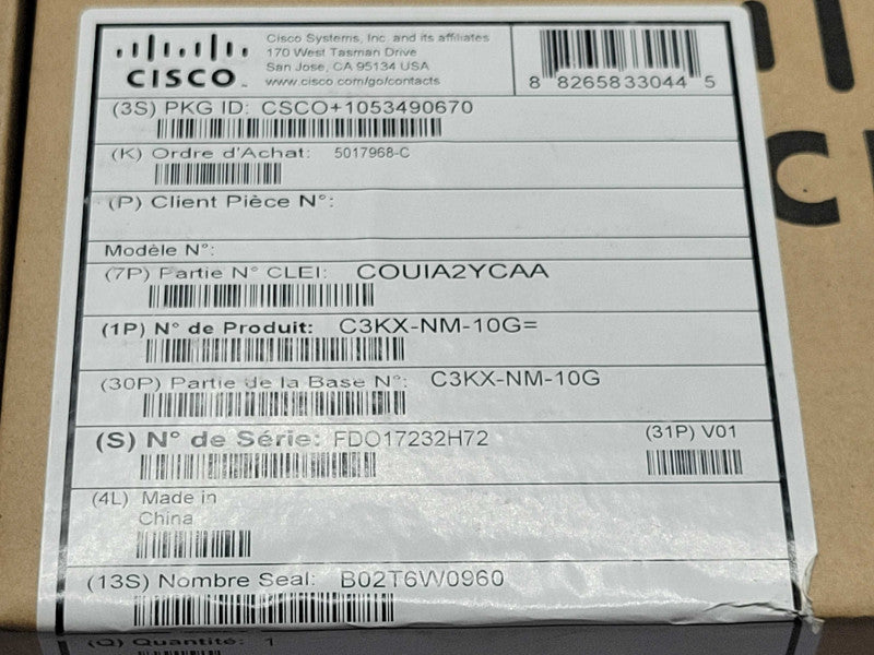 New Cisco C3KX-NM-10G 3K-X Network Module for 3750-X 3560-X _