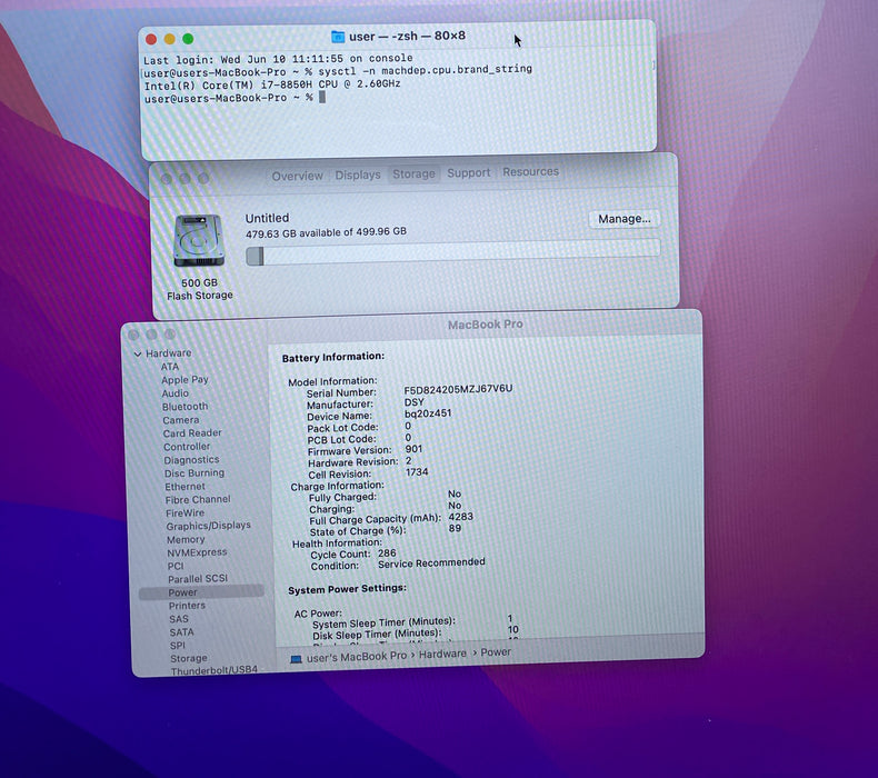 Apple MacBook Pro 15" 2018 i7-8850H Radeon Pro 560X GPU 16GB RAM 512GB SSD READ!