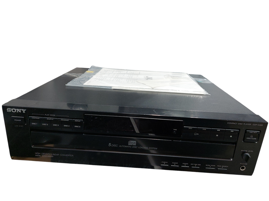 Sony 5 CD Disc Compact Disc Player Model: CDP-C225