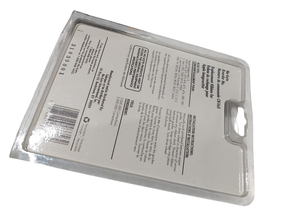 Nu-Kote Ribbon For Apple Imagewriter CN160