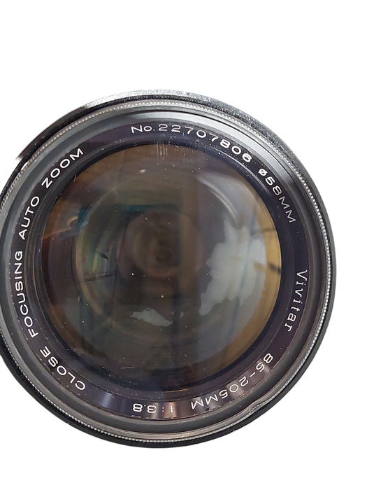 Canon 58mm Vivitar Lens 85-205mm 1:3.8 Close Focusing Auto Zoom Lens