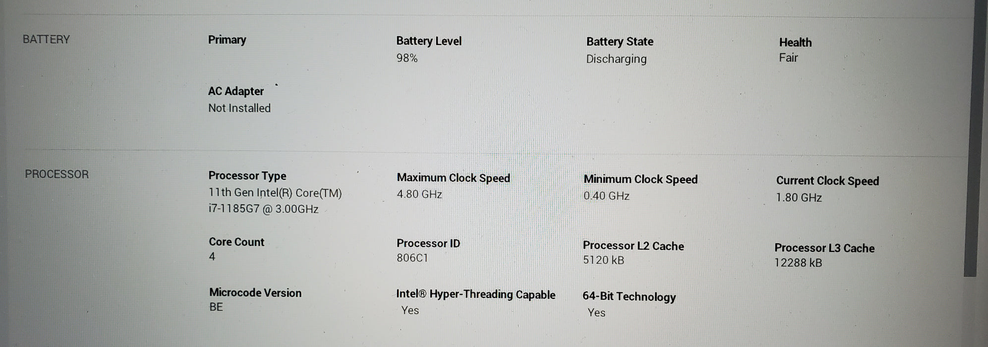 Dell Latitude 7320 Core i7-1185G7 3.0G0Hz 16GB RAM 256GB SSD