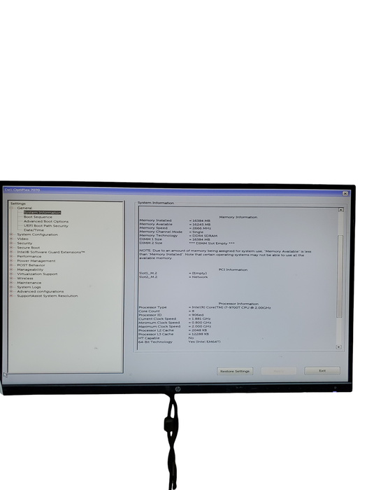 Dell OptiPlex 7070 USFF Intel Core i7-9700T 16GB RAM NO-HDD/SSD