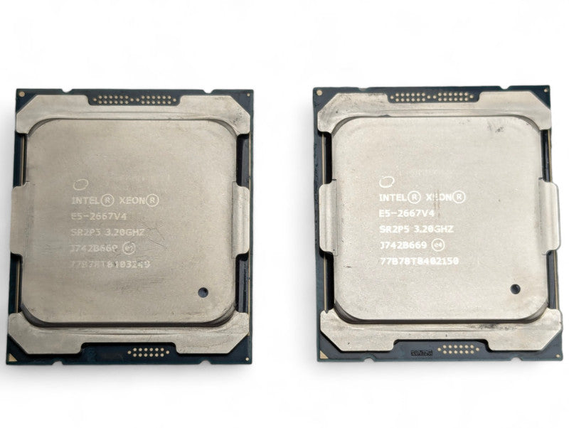 Pair of 2 Intel Xeon E5-2667 v4 8 Core 16 Thread @ 3.20Ghz SR2P5 -