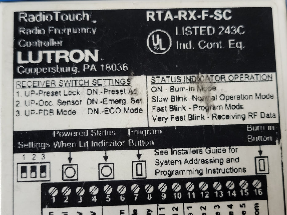 Lutron Radio Touch system w/ Case and transmitter, Receiver, and switches, READ