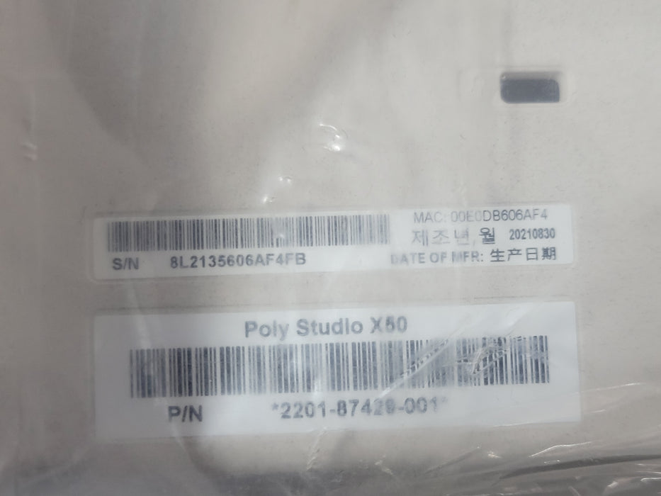 Polycom Poly Studio X50 P017 2201-87429-001 video conference equipment only