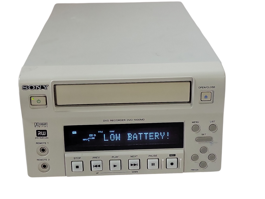 Sony DVD-1000MD DVD Recorder/DVD, No Remote, READ