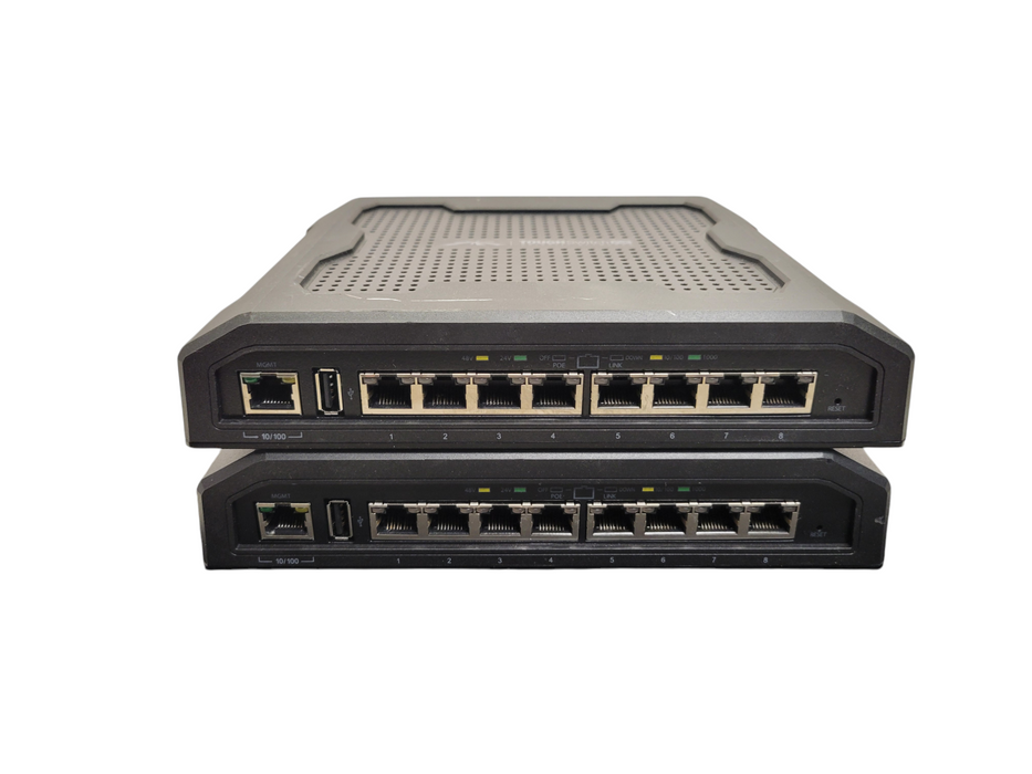 Lot of 2x - Ubiquiti ToughSwitch PoE Pro (TS-8-PRO8-Port Ethernet Network Switch