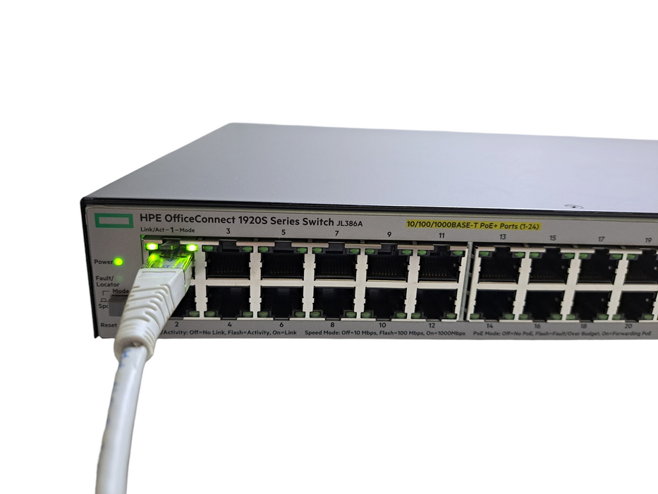 HPE OfficeConnect 1920S 48-Port Gigabit, 24x PoE Switch JL386A