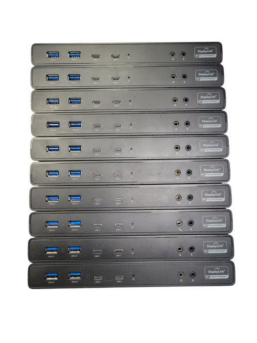 Lot of 10x - VisionTek VT4510 4K USB 3.0 & USB-C Docking Station 100W PD