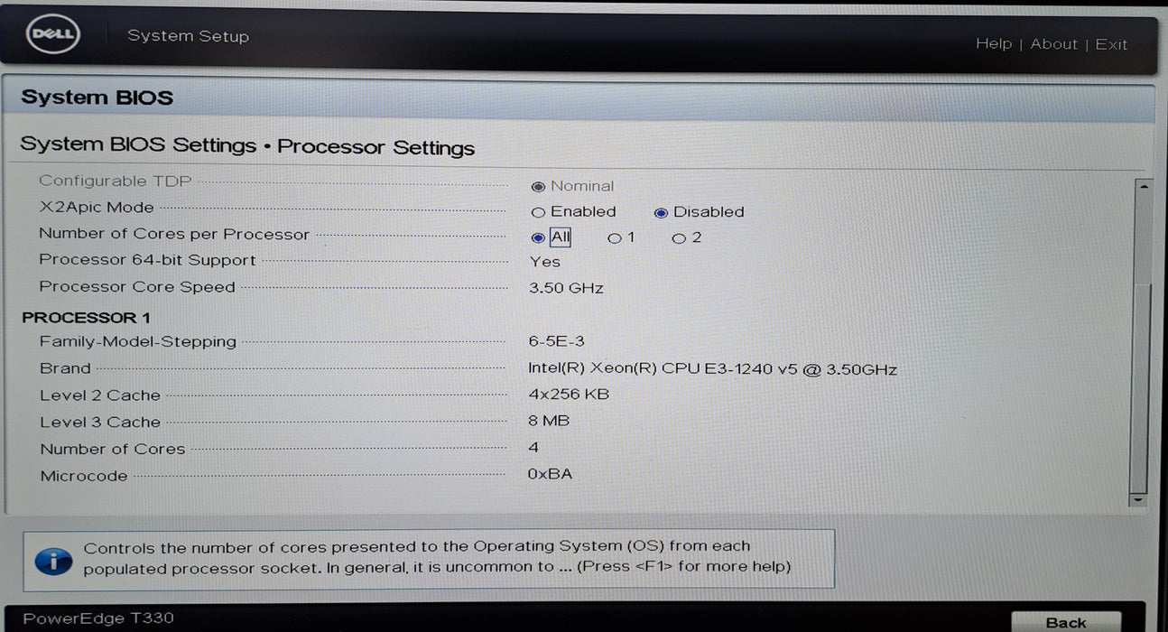 Dell PowerEdge T330 8x 3.5" | 1x Xeon E3-1240 v5 @3.50GHz, 16GB DDR4, PERC H730