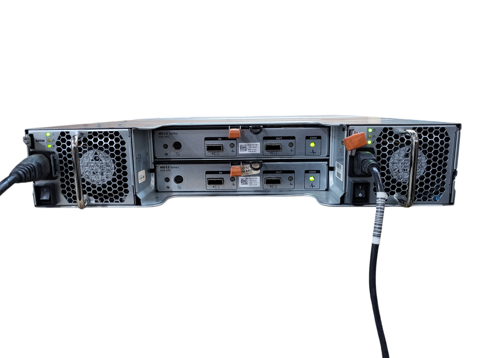 Dell PowerVault MD1200 E03J Storage W/ 2x 600W PSU + 2x MD12 Module