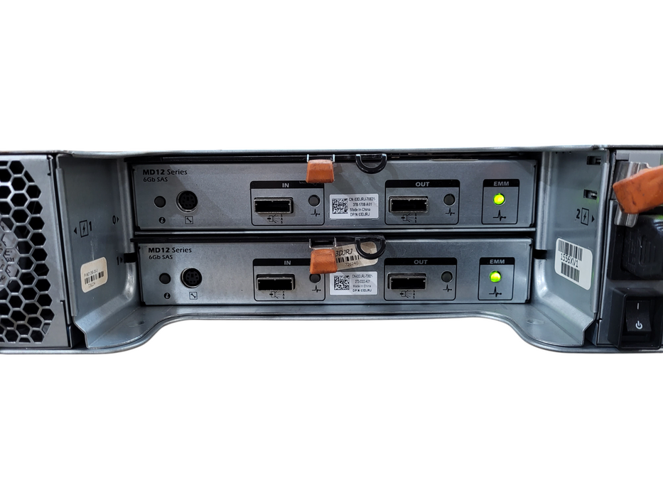 Dell PowerVault MD1200 E03J Storage W/ 2x 600W PSU + 2x MD12 Module