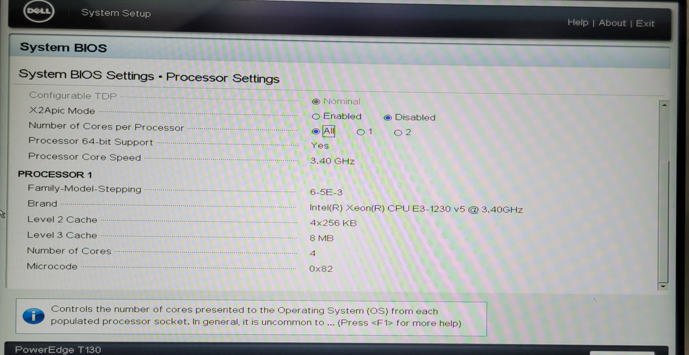 Dell PowerEdge T130 | Xeon E3-1230 v5 @3.40GHz 8GB DDR4 | NO HDD