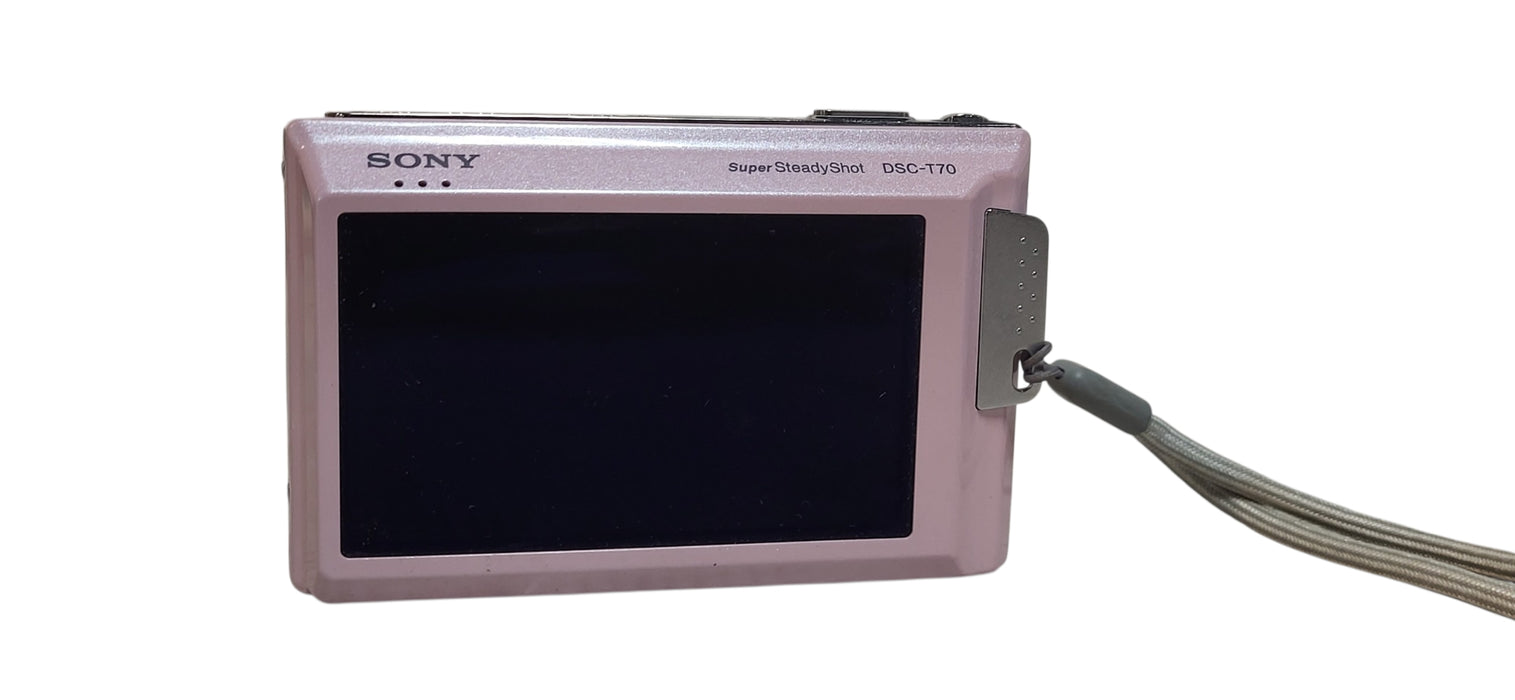 Sony Cyber Shot DSC-T70 Digital Camera 8.1MP 3x Optical Zoom Built-in Flash Pink