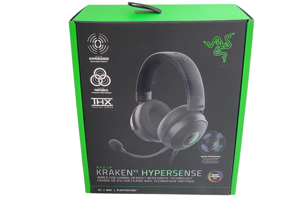 Razar Kraken v3 HyperSense wired USB Gaming headset with haptic technology