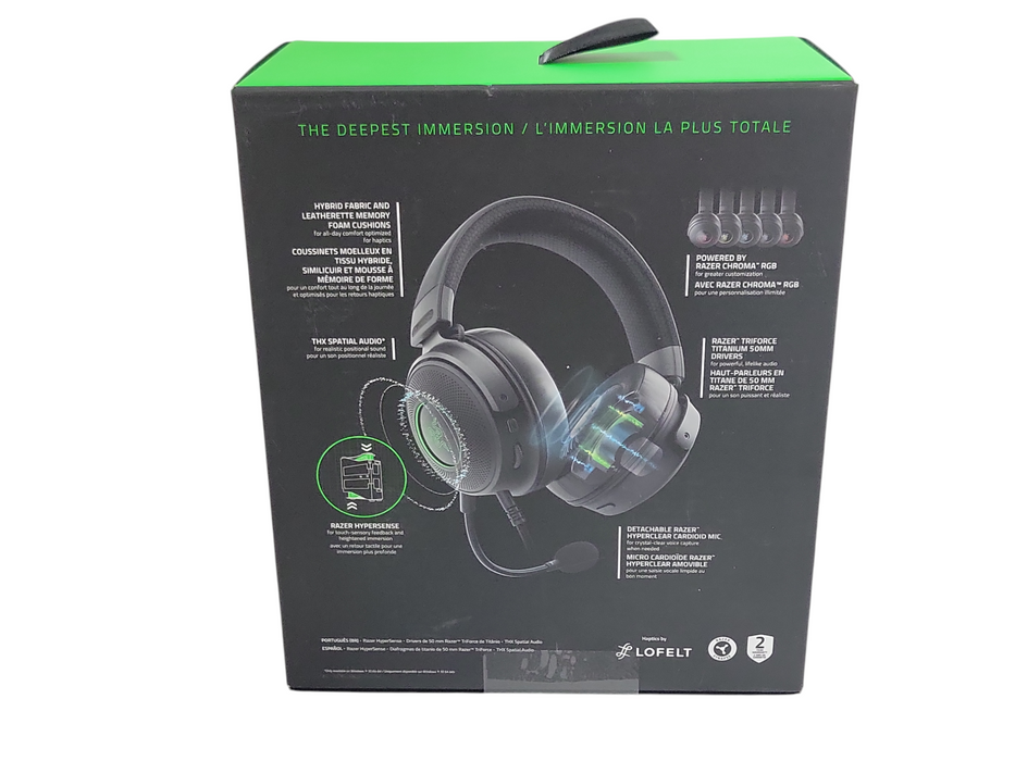 Razar Kraken v3 HyperSense wired USB Gaming headset with haptic technology