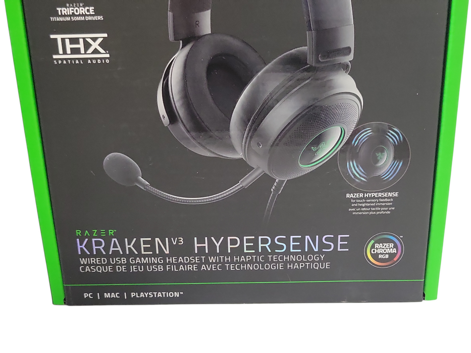 Razar Kraken v3 HyperSense wired USB Gaming headset with haptic technology