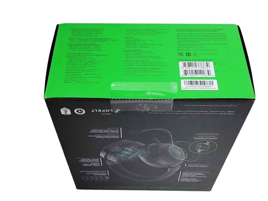 Razar Kraken v3 HyperSense wired USB Gaming headset with haptic technology