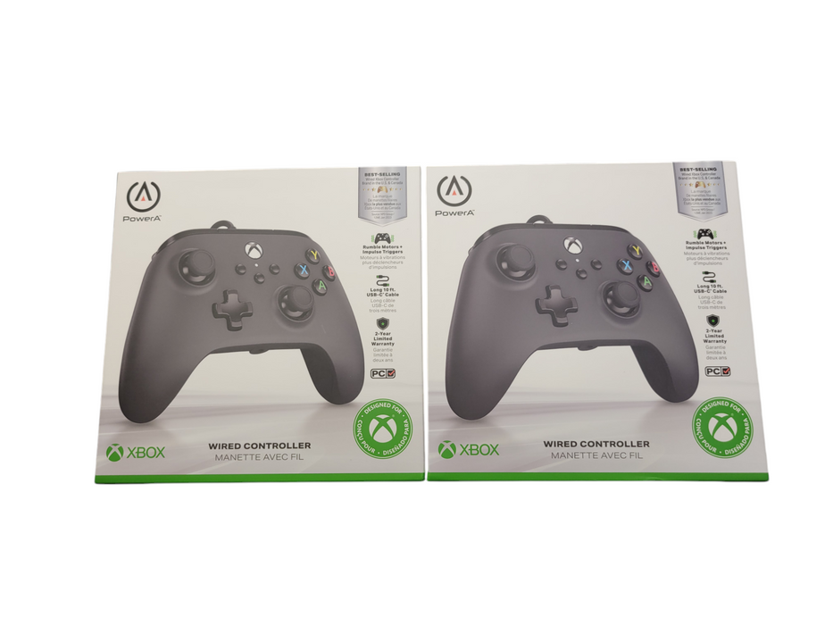 Lot of 2x - PowerA Wired Controller for Xbox Series X|S (XBGPOPWI)