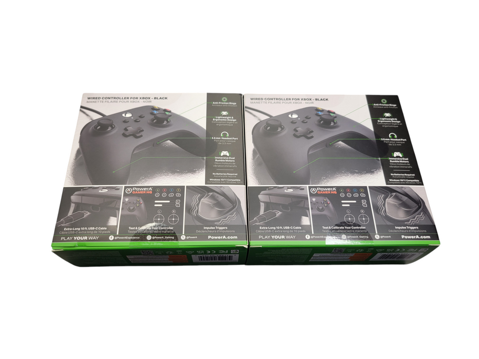 Lot of 2x - PowerA Wired Controller for Xbox Series X|S (XBGPOPWI)