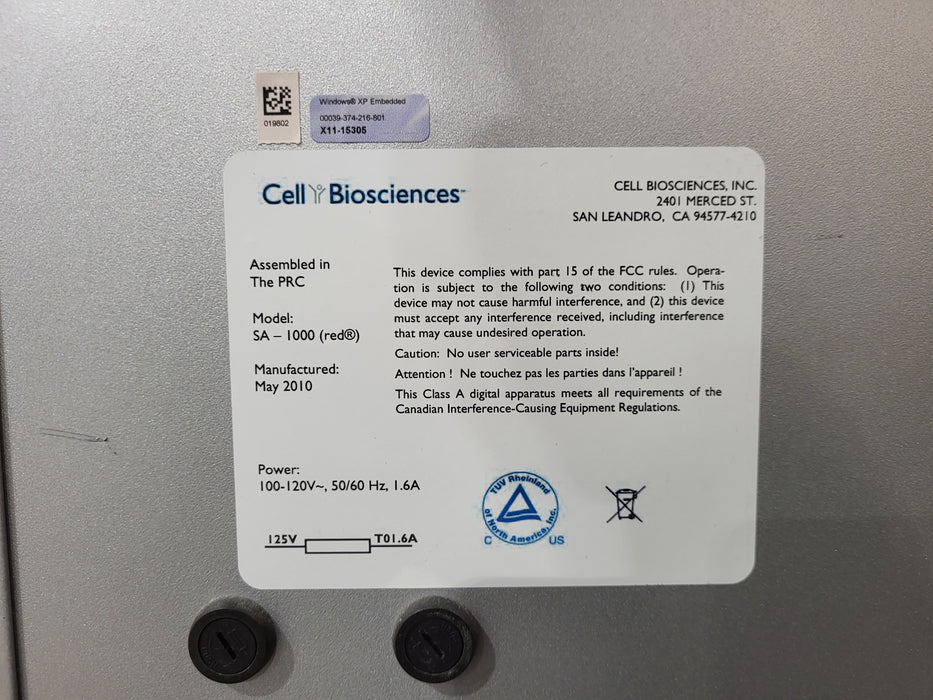 CELL BIOSCIENCES SA-1000 RED GEL IMAGER IMAGING SYSTEM READ