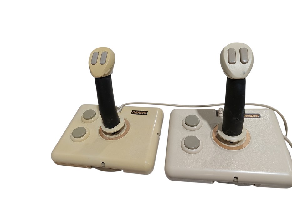 Pair of Advanced Gravis Joysticks Beige PS/2 ( Yellowing ) Model: HYN2001A