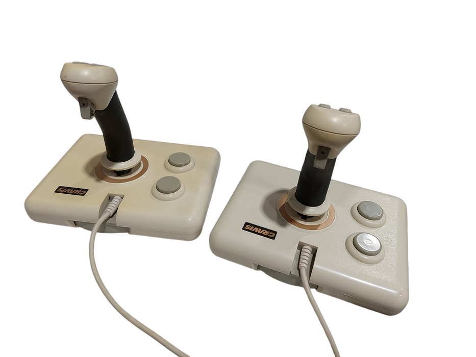 Pair of Advanced Gravis Joysticks Beige PS/2 ( Yellowing ) Model: HYN2001A