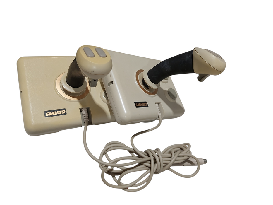 Pair of Advanced Gravis Joysticks Beige PS/2 ( Yellowing ) Model: HYN2001A
