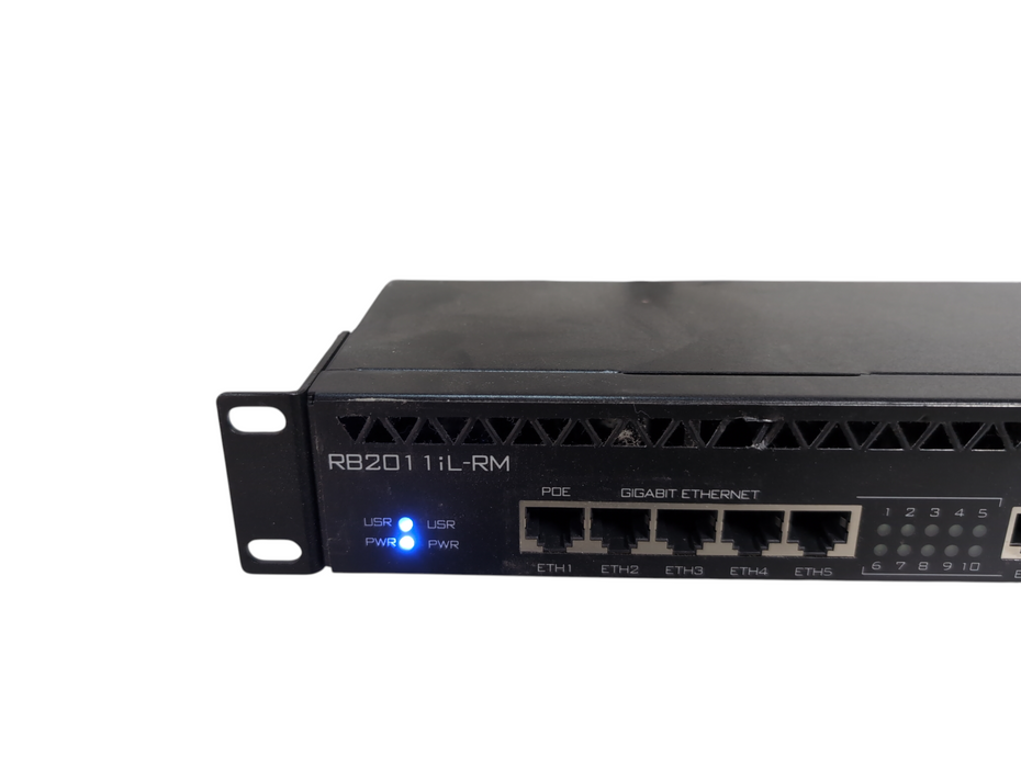 MikroTik RB2011UiAS-RM 10-Port Rack Mountable Gigabit Ethernet Router