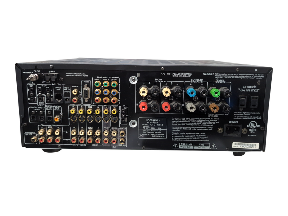 Integra DTR-5.3 Receiver HiFi Stereo 5.1 Channel Surround Sound Home Theater